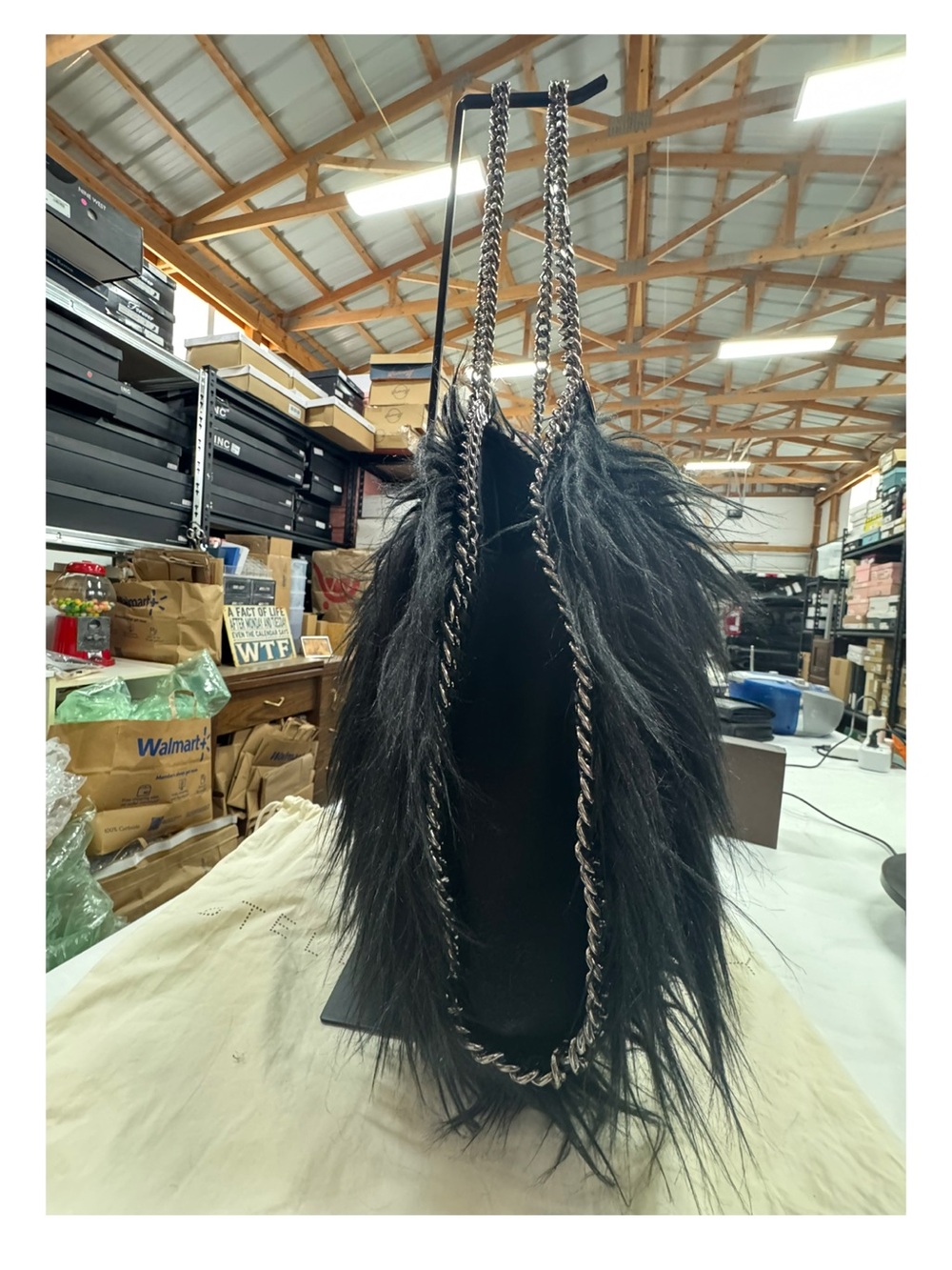 Stella McCartney Falabella faux fur bag with original dust bag EUC - Picture 5 of 11